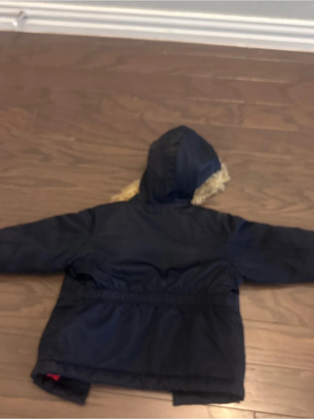 The children’s place Kids Navy Hooded Parka with Orange Lining